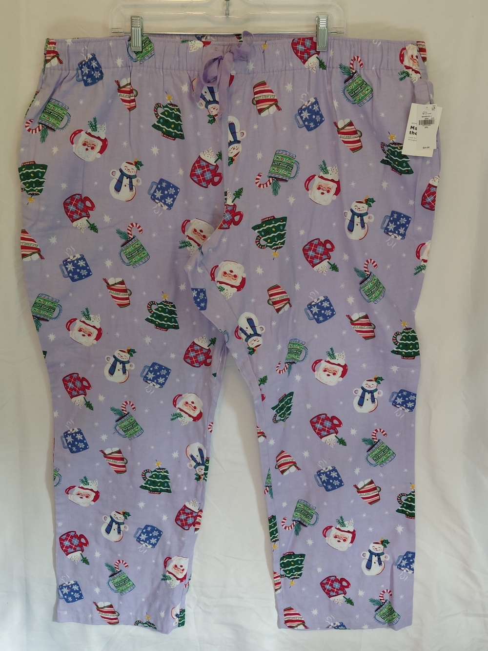 Old Navy Lavender Holiday Pajama Pants with Festive Character Print